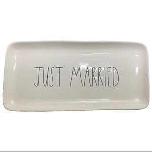 Rae Dunn Just Married Large White Platter NWOT